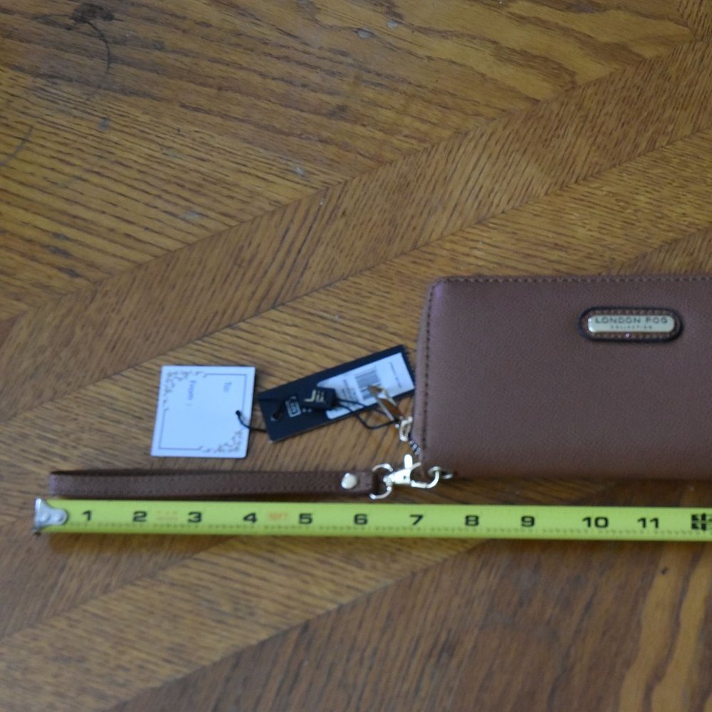 Adalia Cognac Wristlet | London Fog - Picture 2 of 7